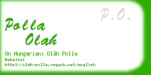 polla olah business card